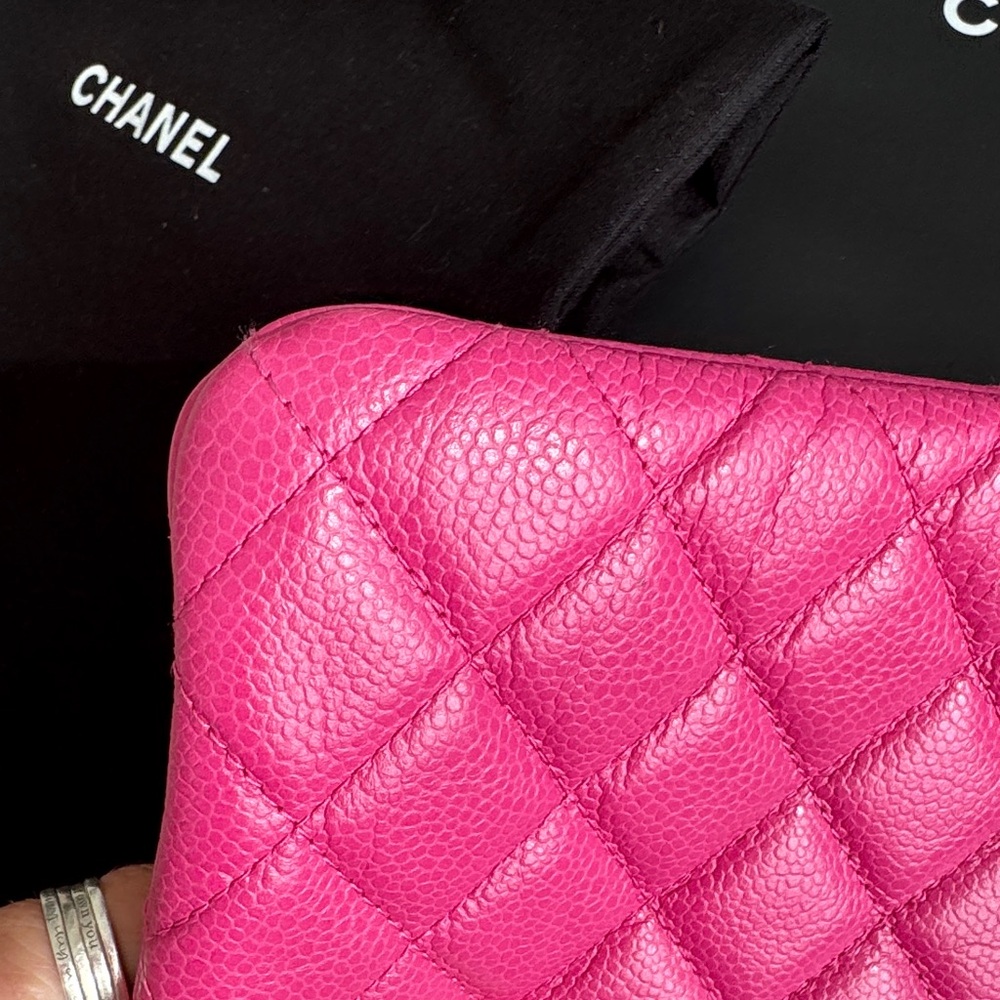 CHANEL Fuchsia Quilted Clutch - Picture 10 of 16